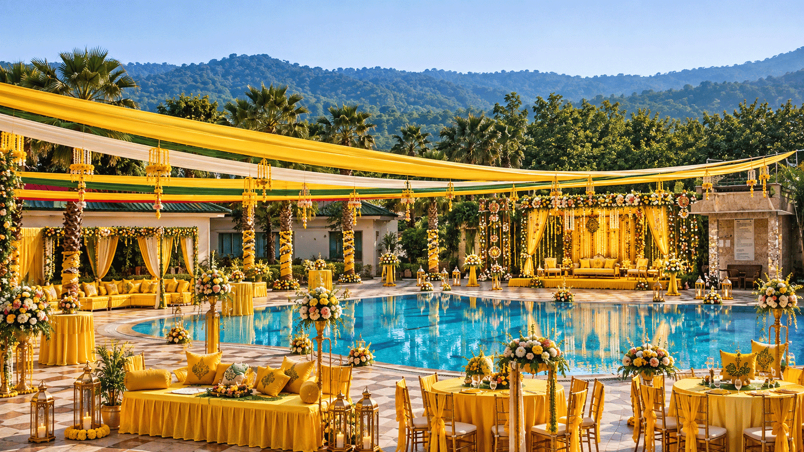 destination wedding resort in jim corbett top angle haldi1